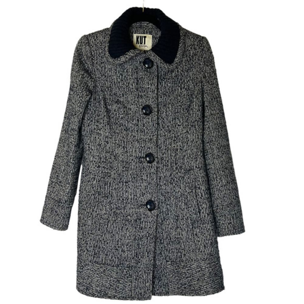 KUT from the Kloth Navy Coat Size Small - Picture 2 of 10